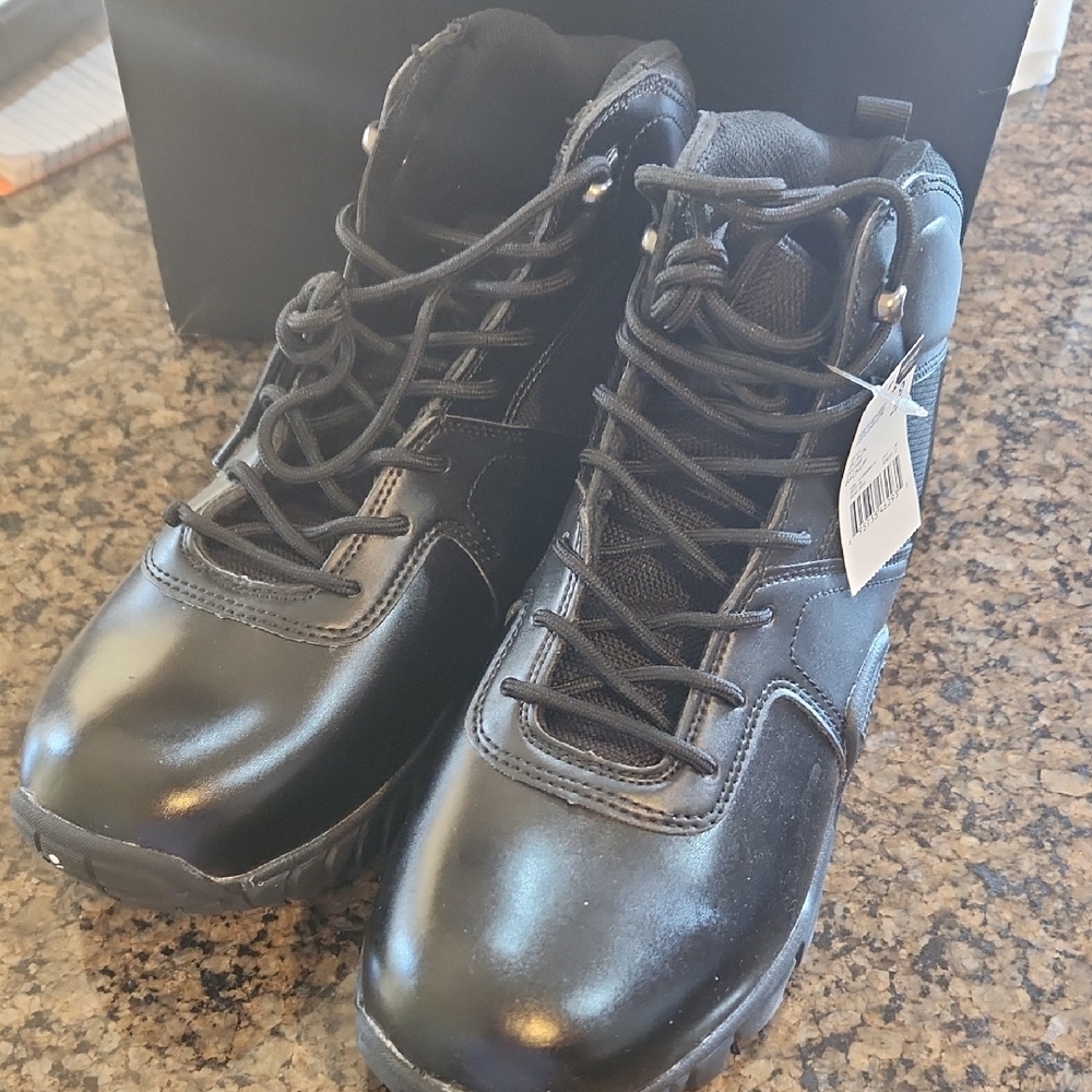 Men's Black Lace-Up tactical Boots